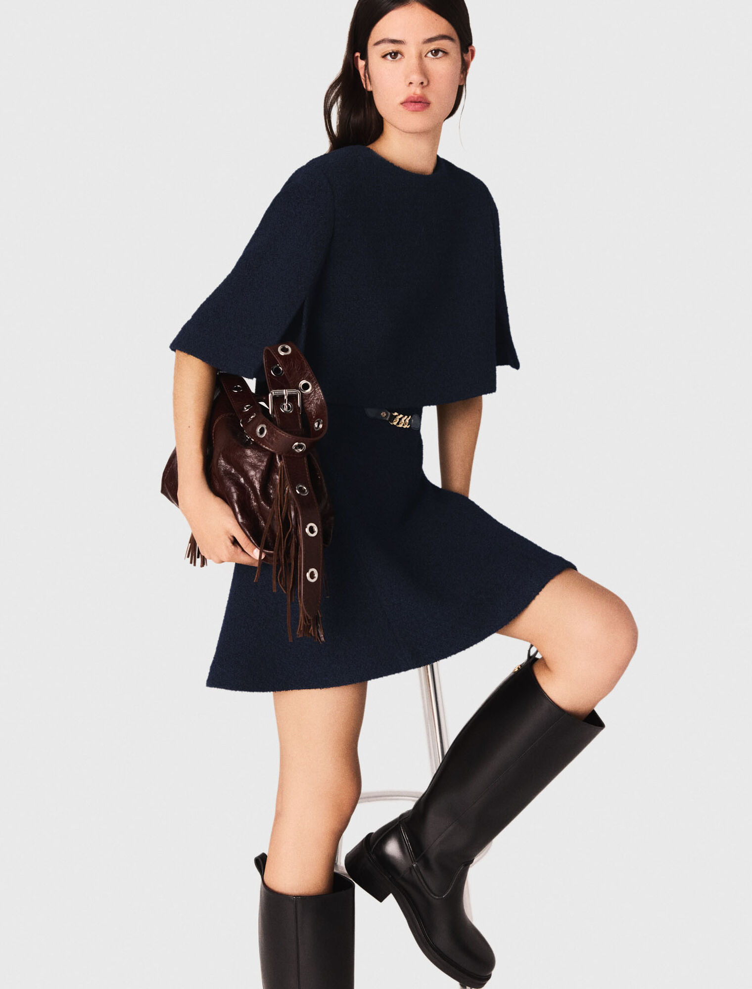 Crackled leather Miss M bag