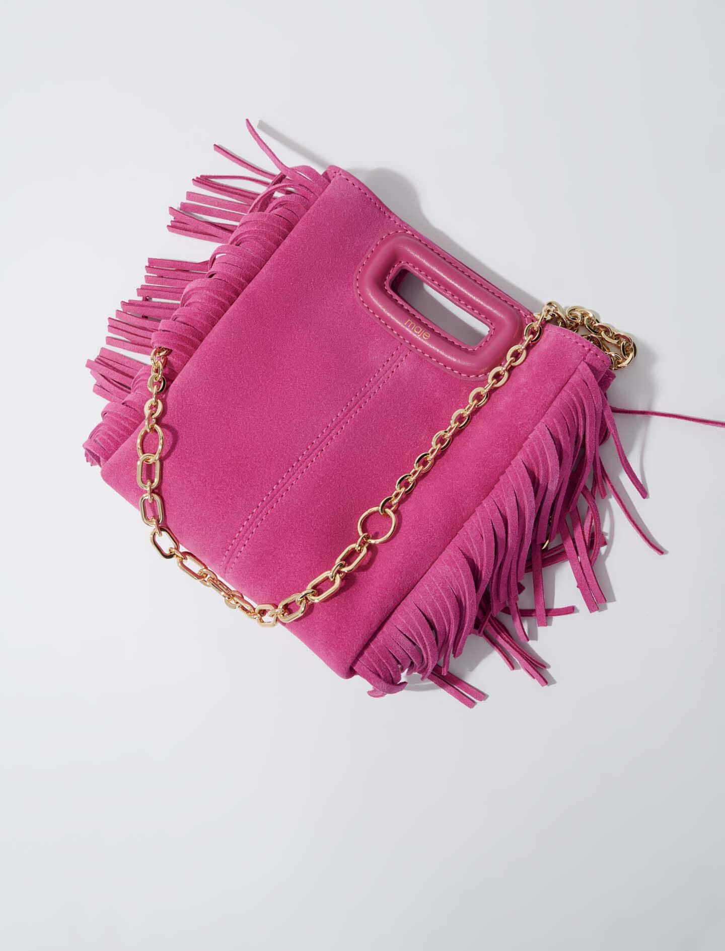 M mini bag in suede leather