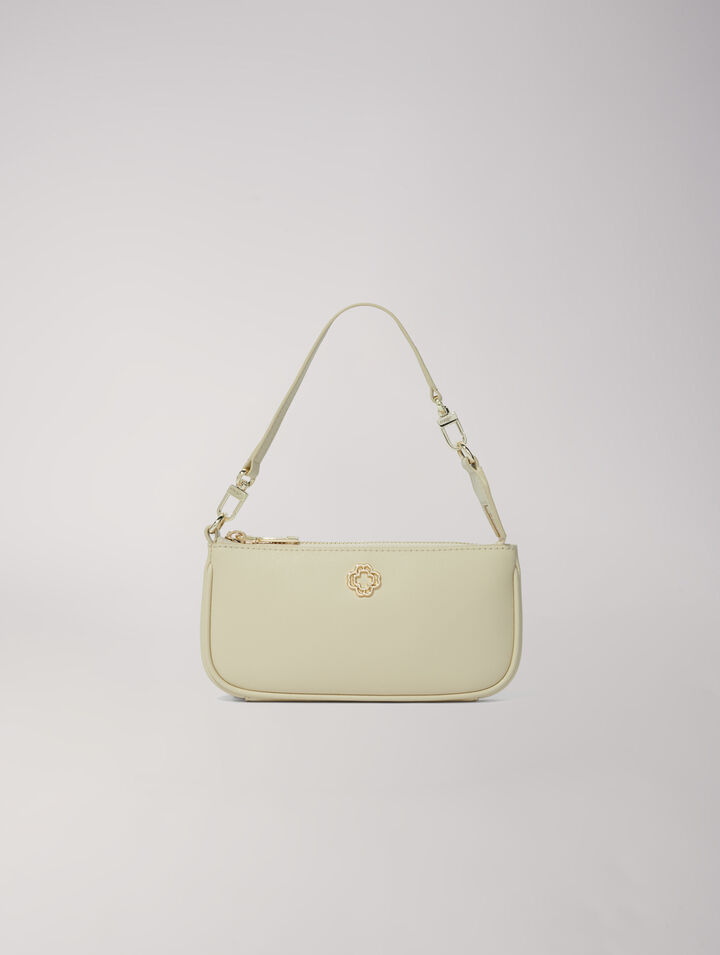 Small leather clutch bag