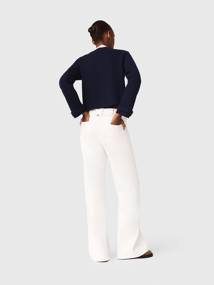 Detachable embroidered collar cardi