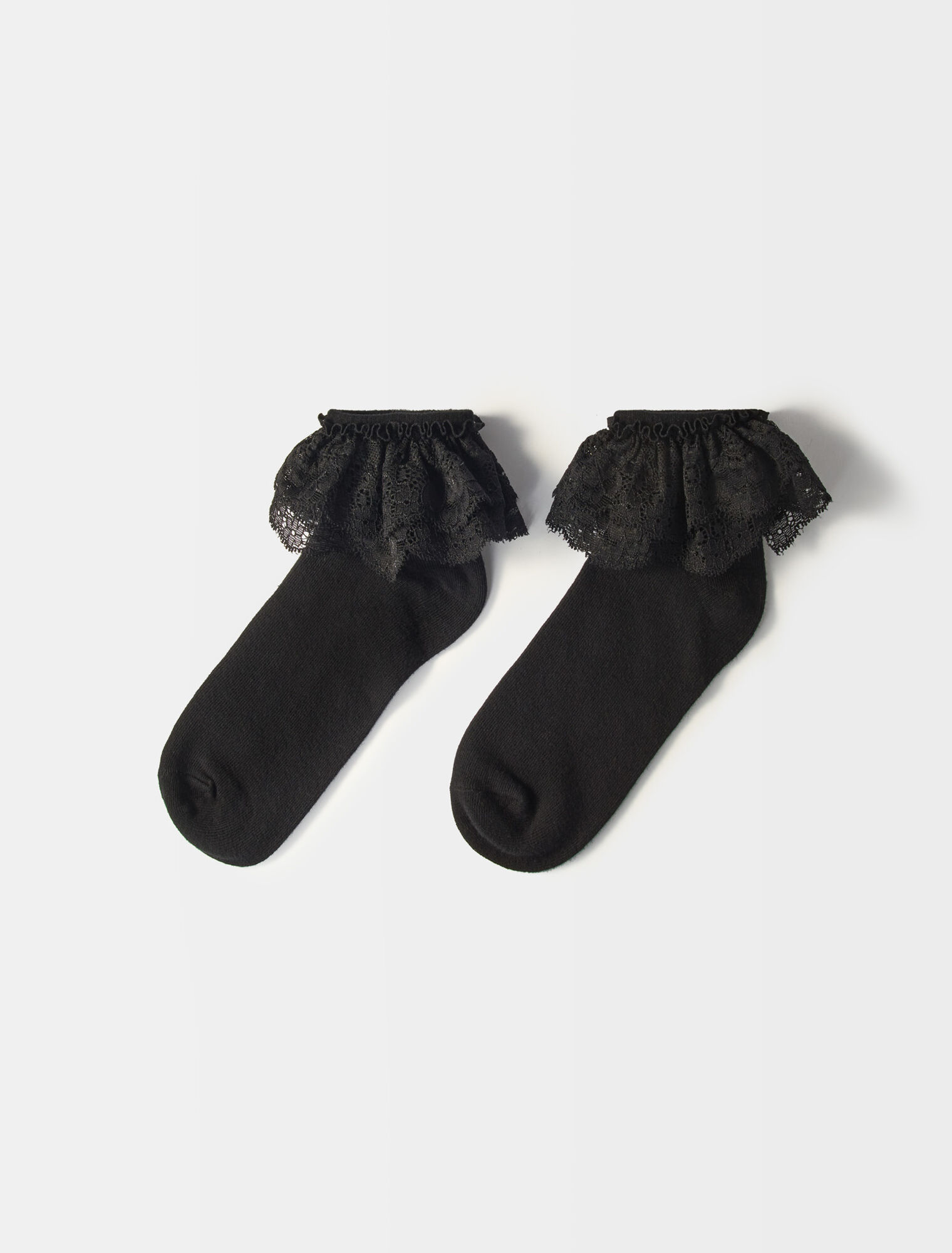 Lace frilly socks