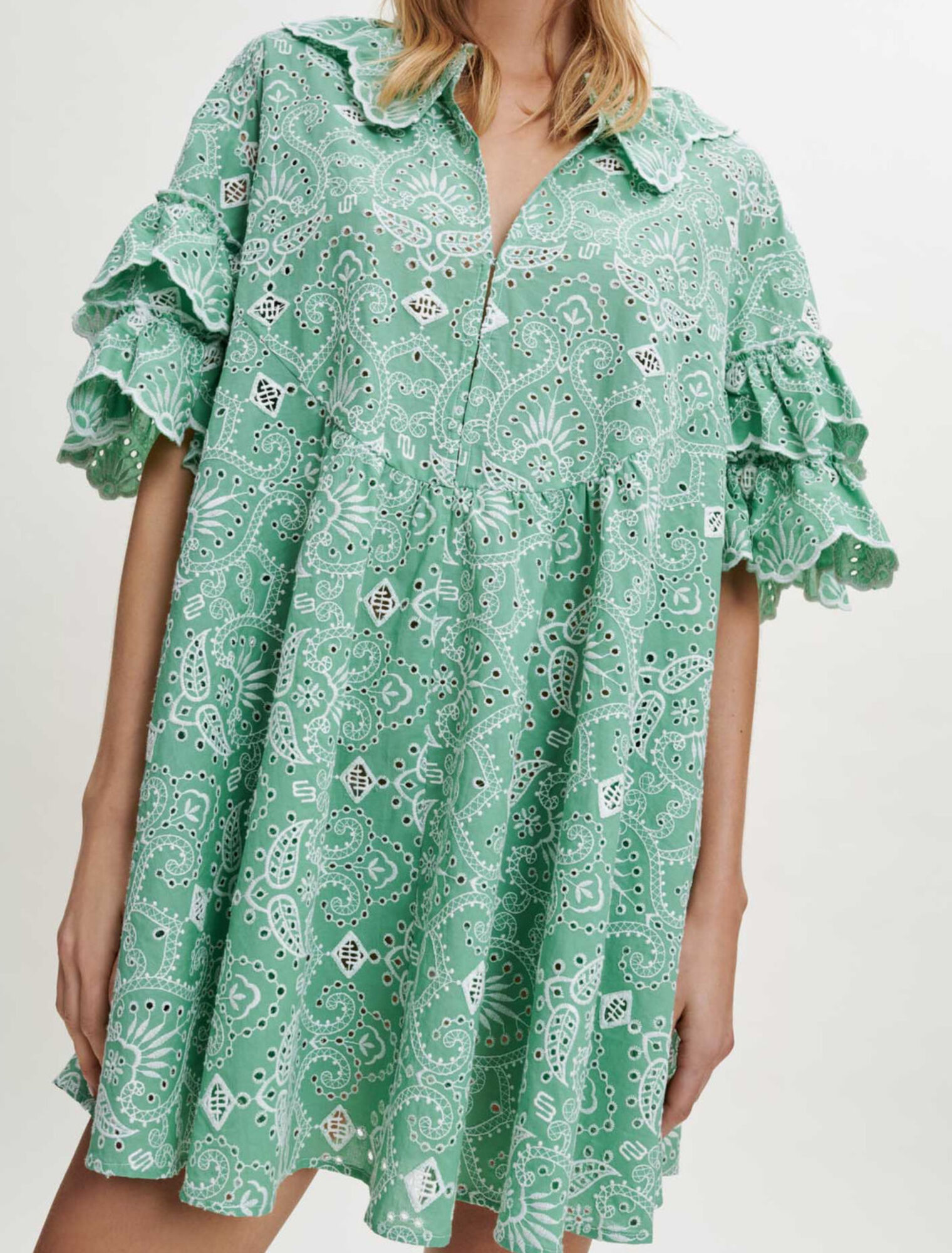 Embroidered cotton dress