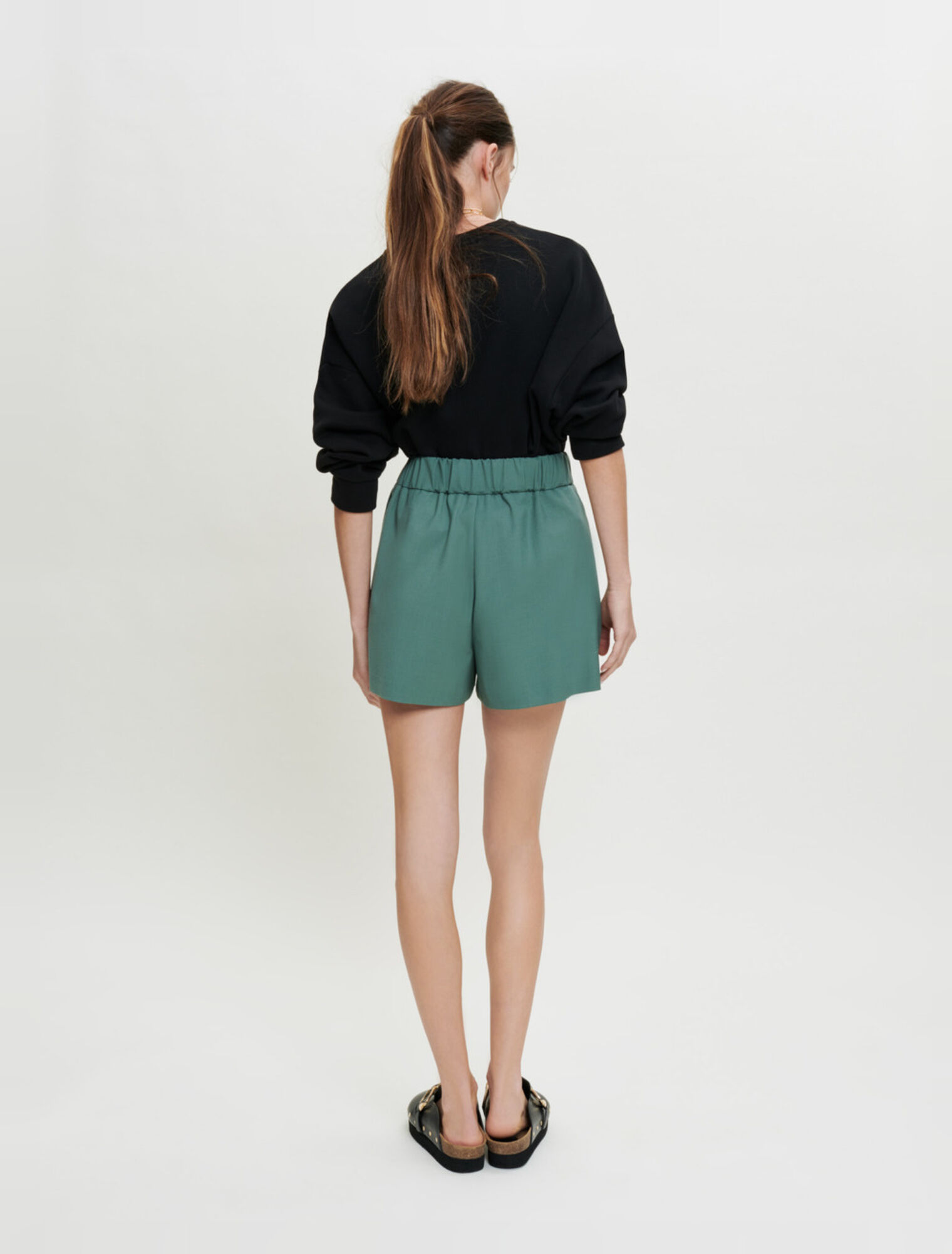 Elasticated tailored shorts
