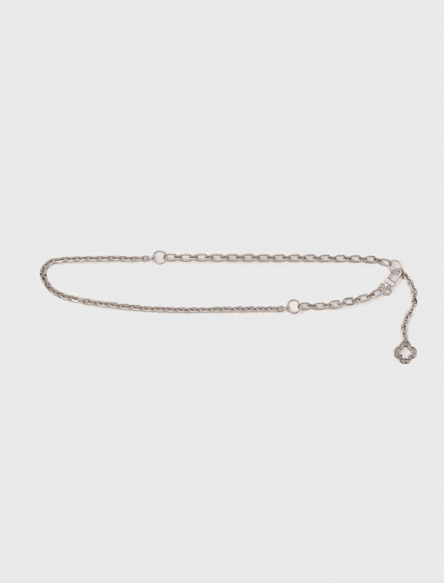 Clover logo chain belt Black / Gray For Women | Maje