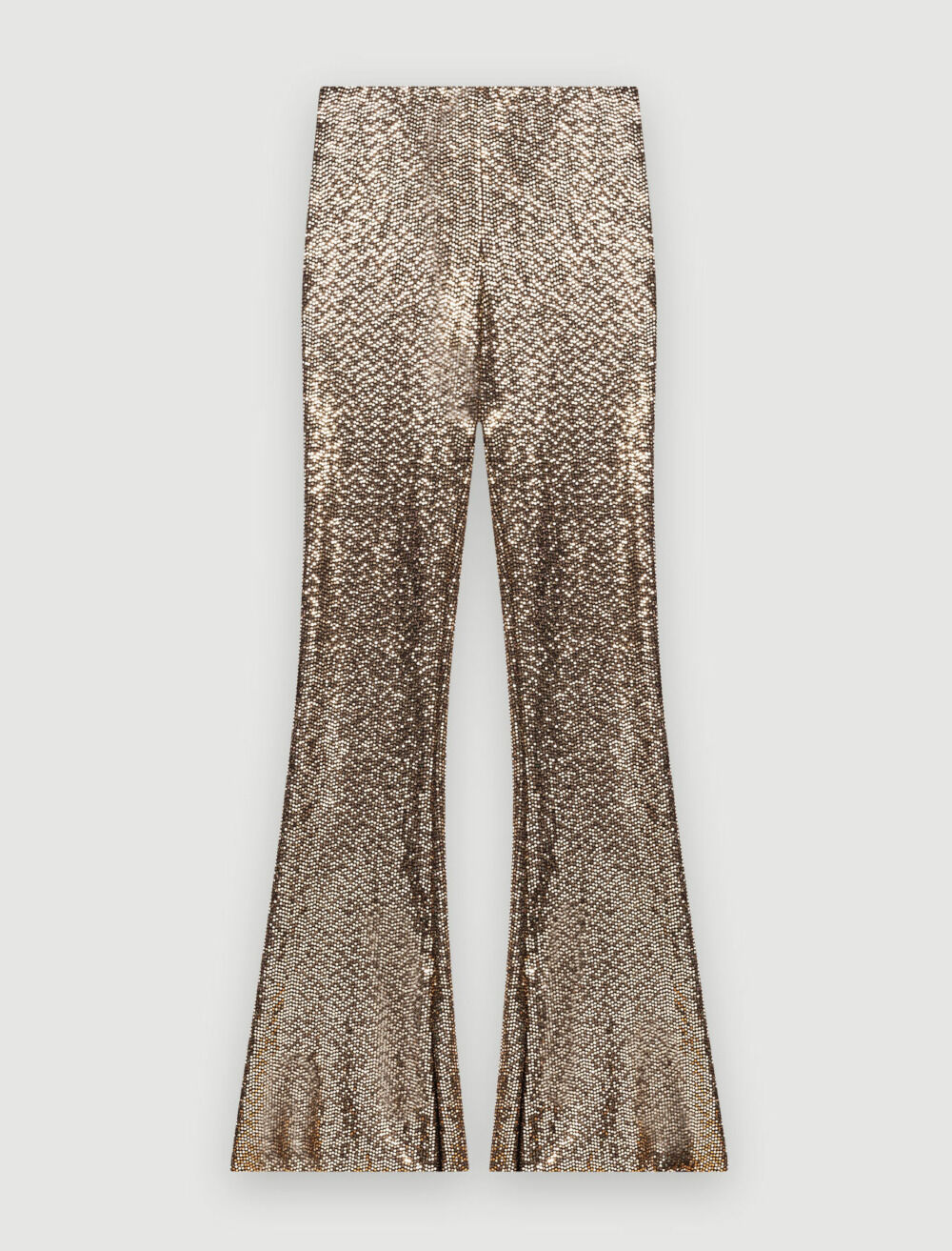 Sequin stretch and flare pants Denim - Jeans For Women | Maje
