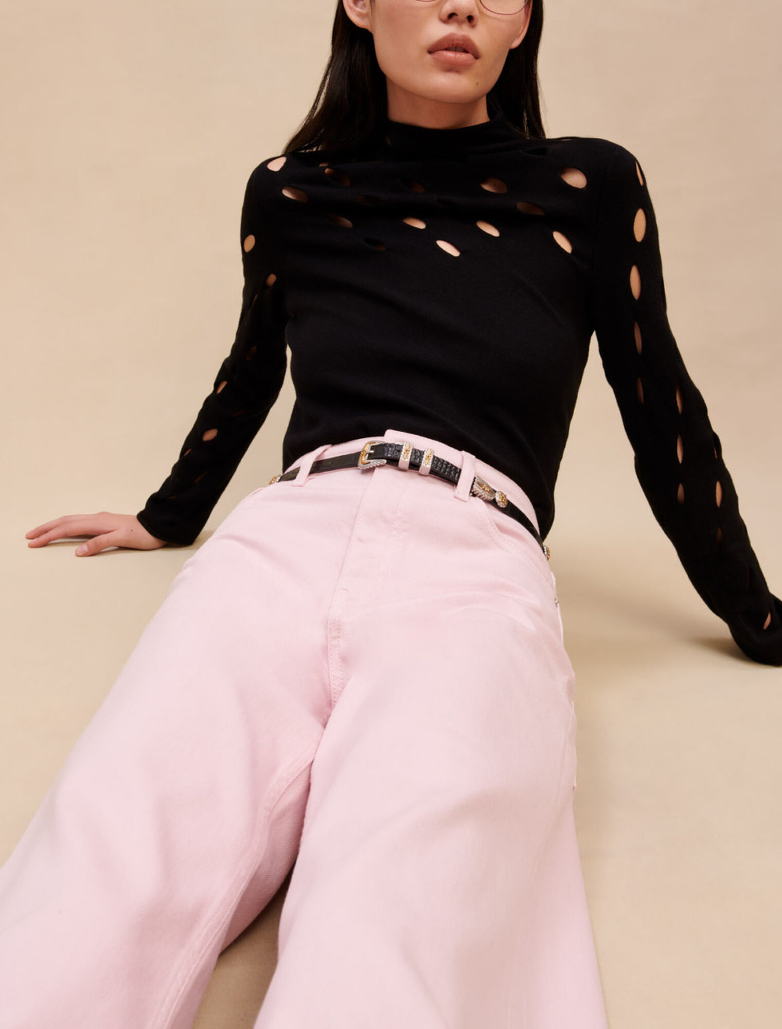 Large pink jeans