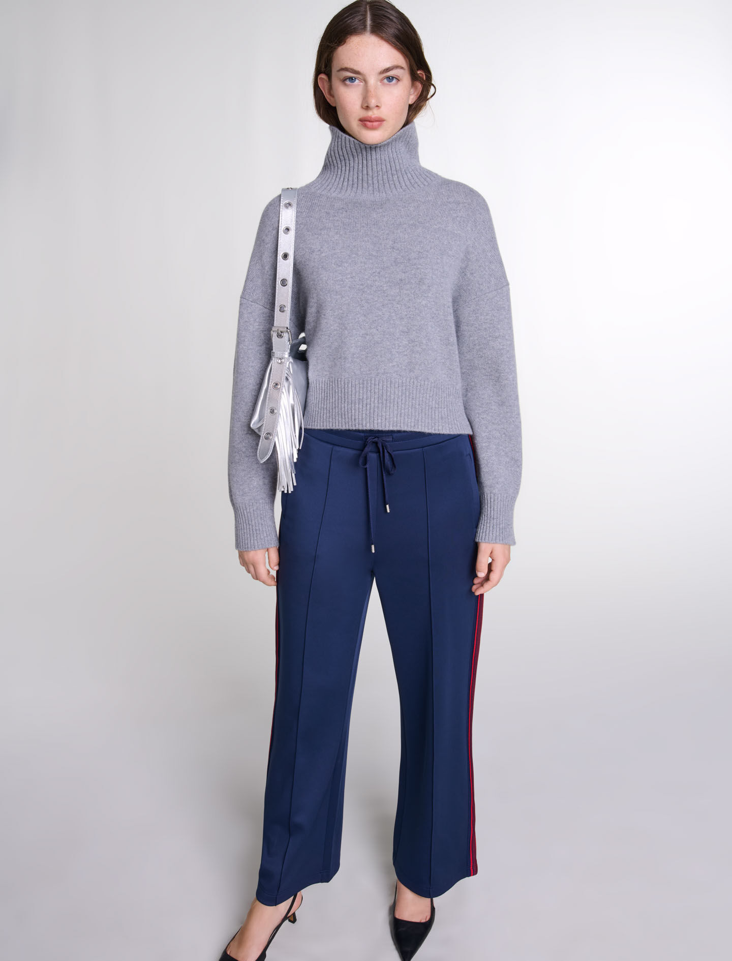 Striped trousers Blue For Women | Maje