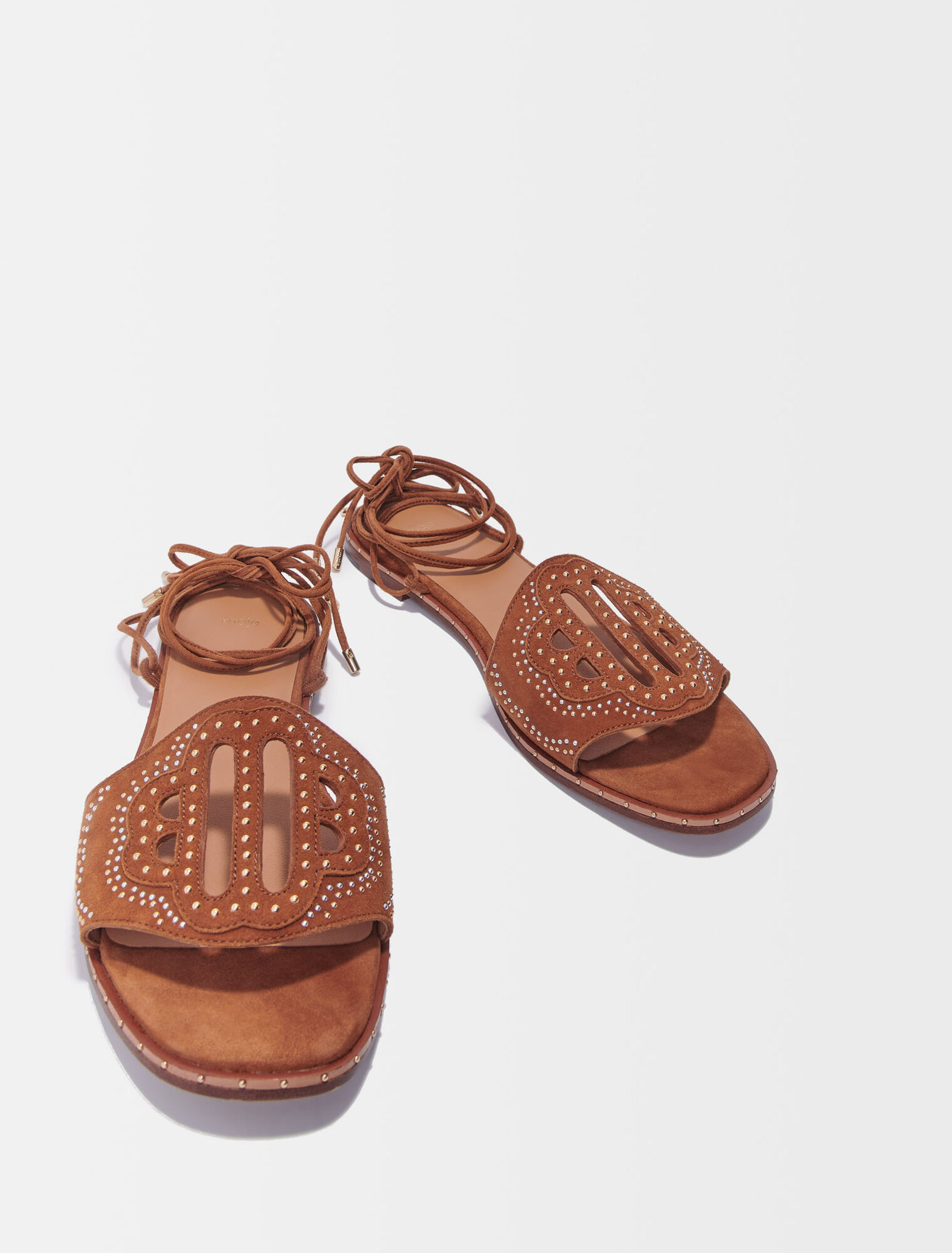 Flat studded sandals