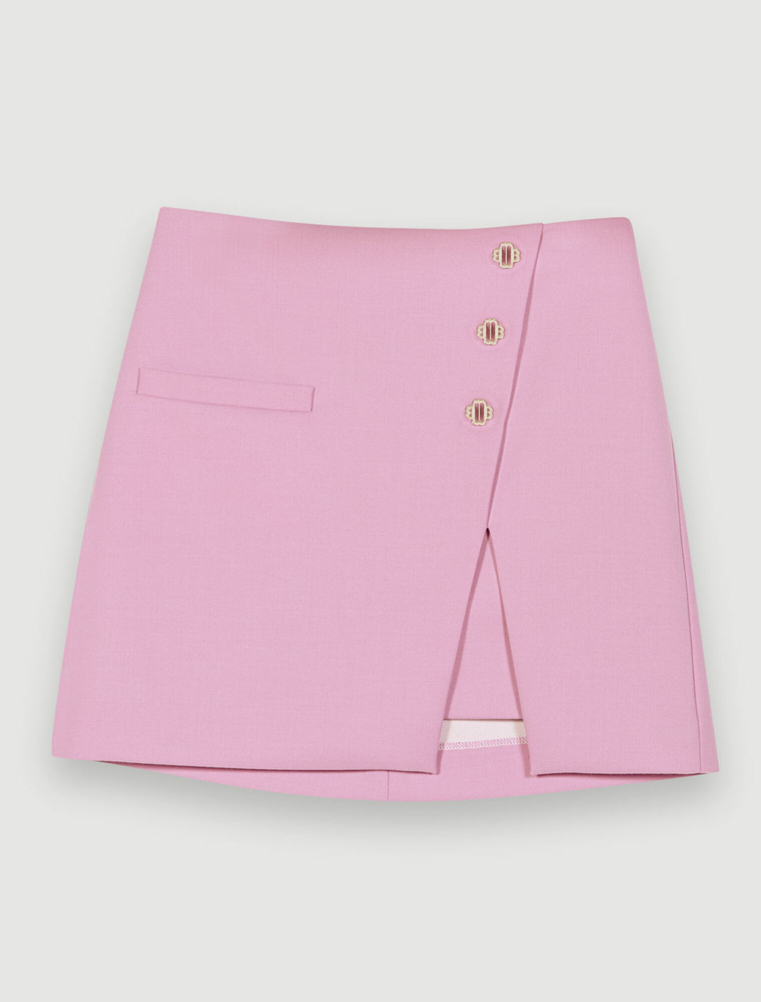Short skirt with buttons