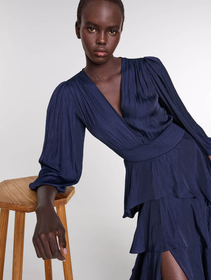 Ruffled maxi dress