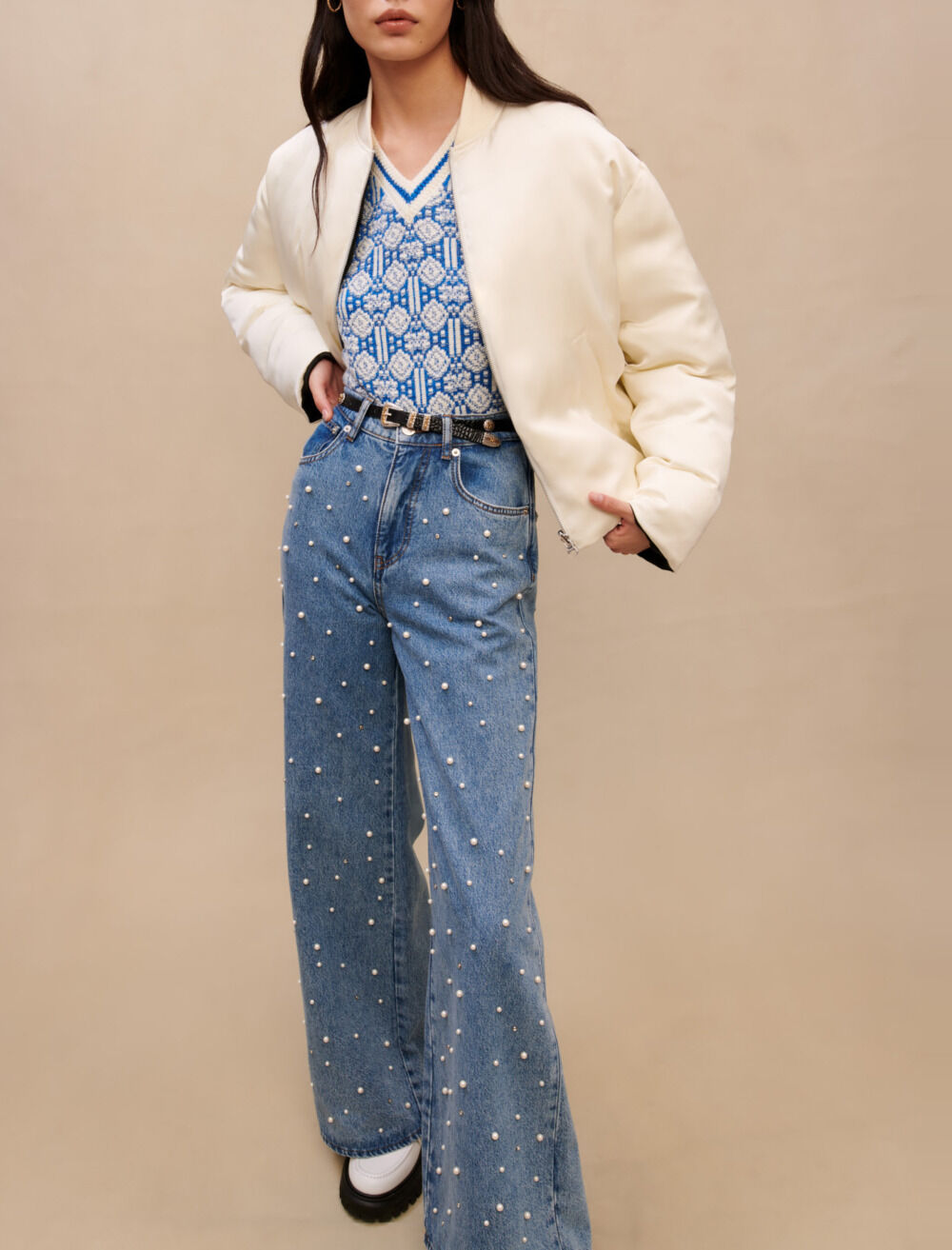 Maje bomber top