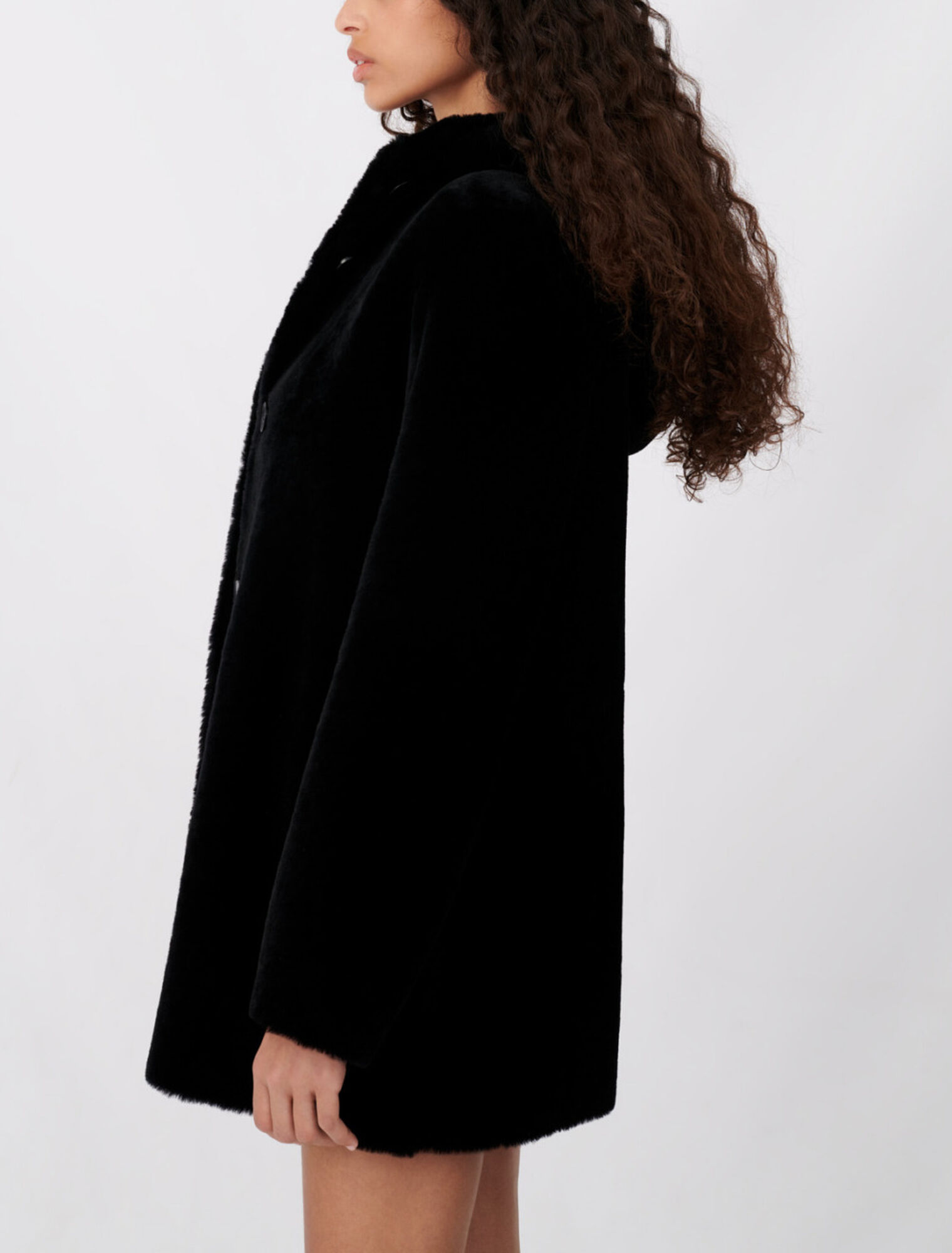 Reversible shearling coat 