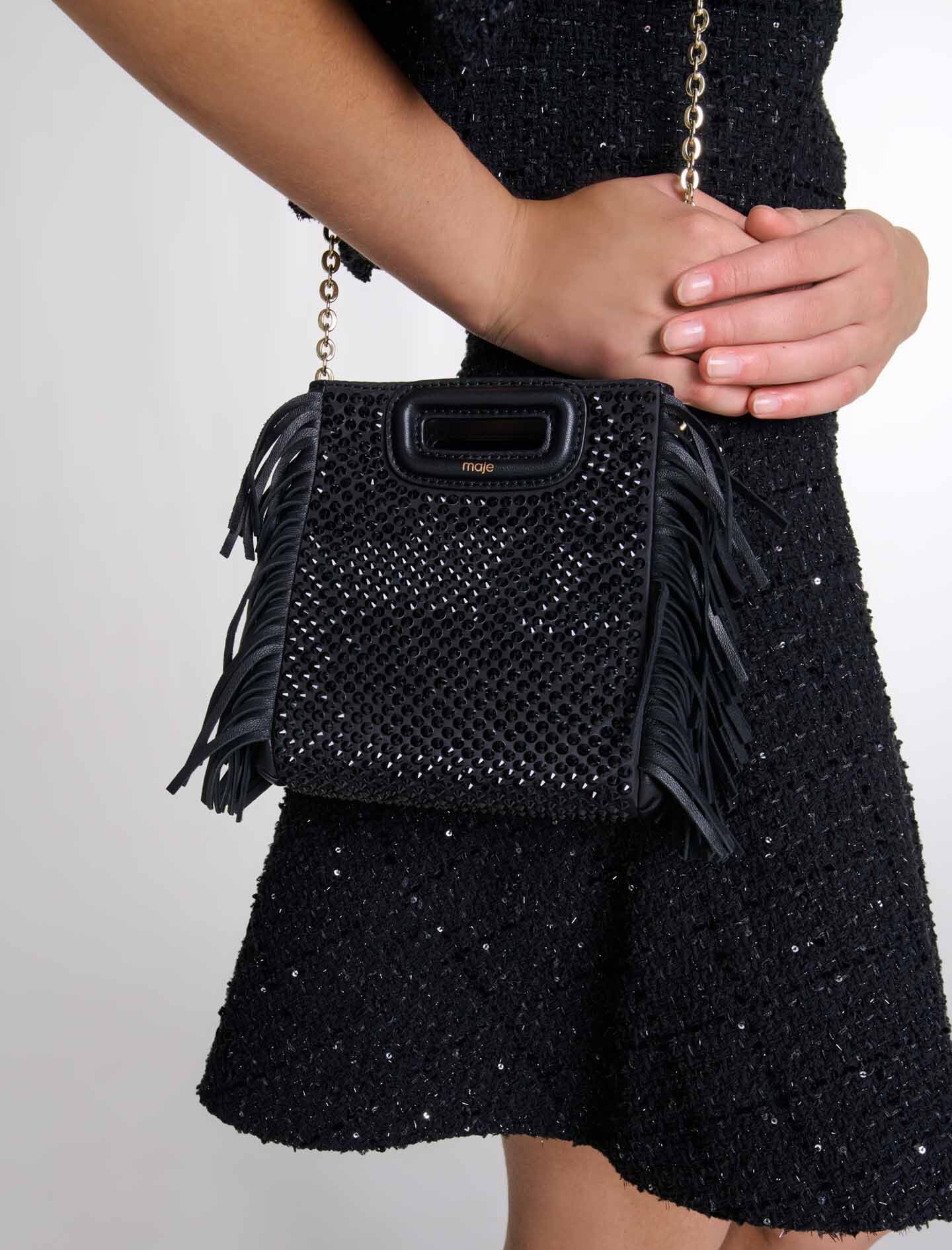 2024年新作 Black bag rhinestone mini M / Maje | Women For Gray スカート