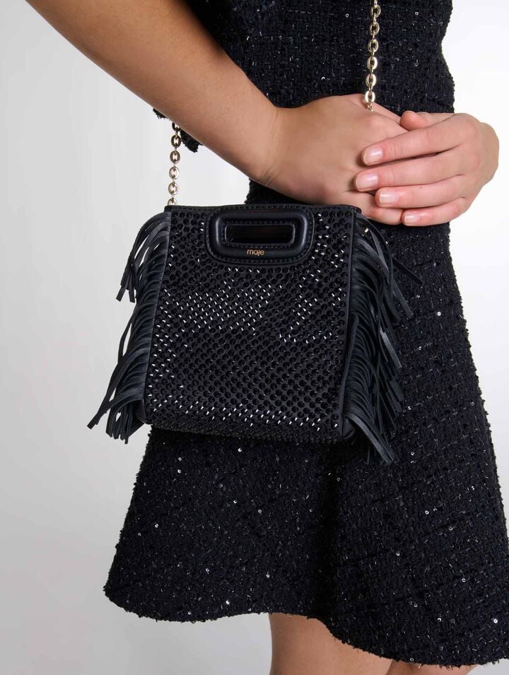 M mini rhinestone bag