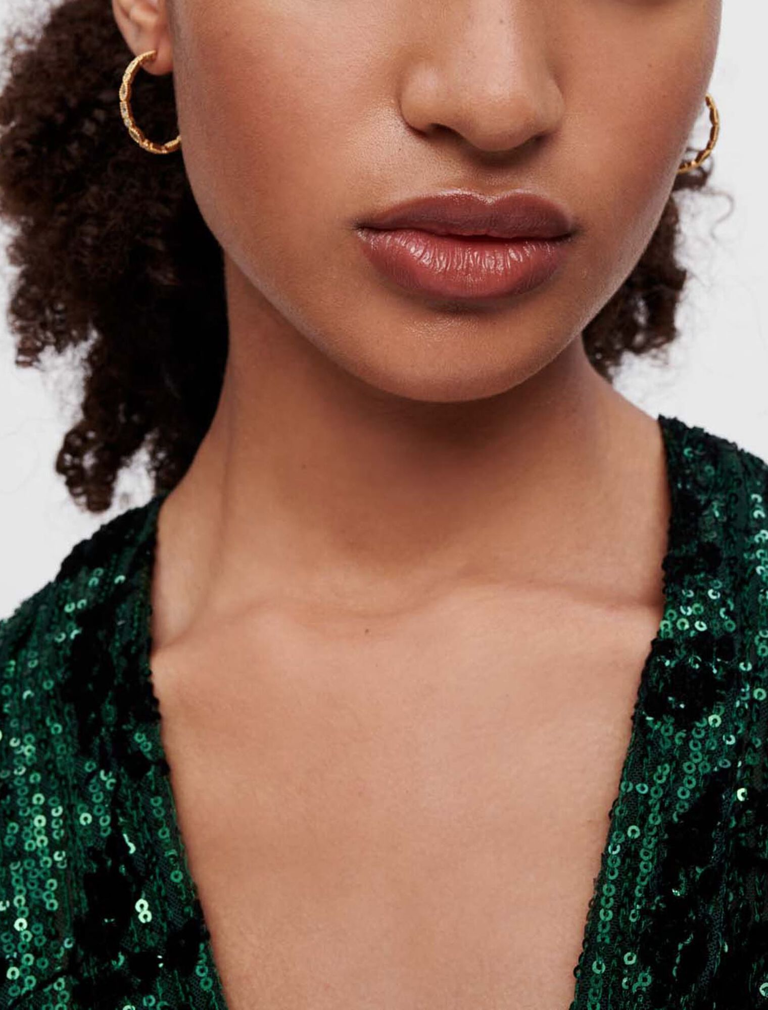 Sequin-embroidered dress
