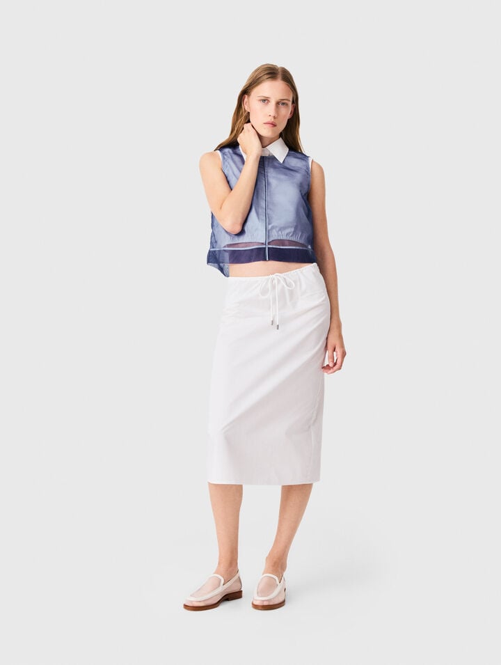 Cotton and removable organza skirt