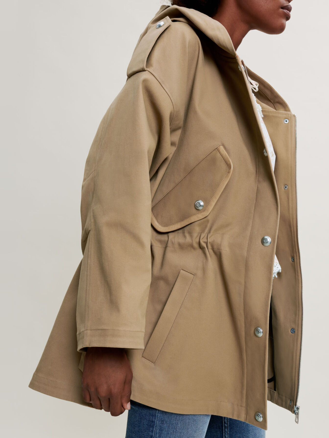 Oversized cotton coat