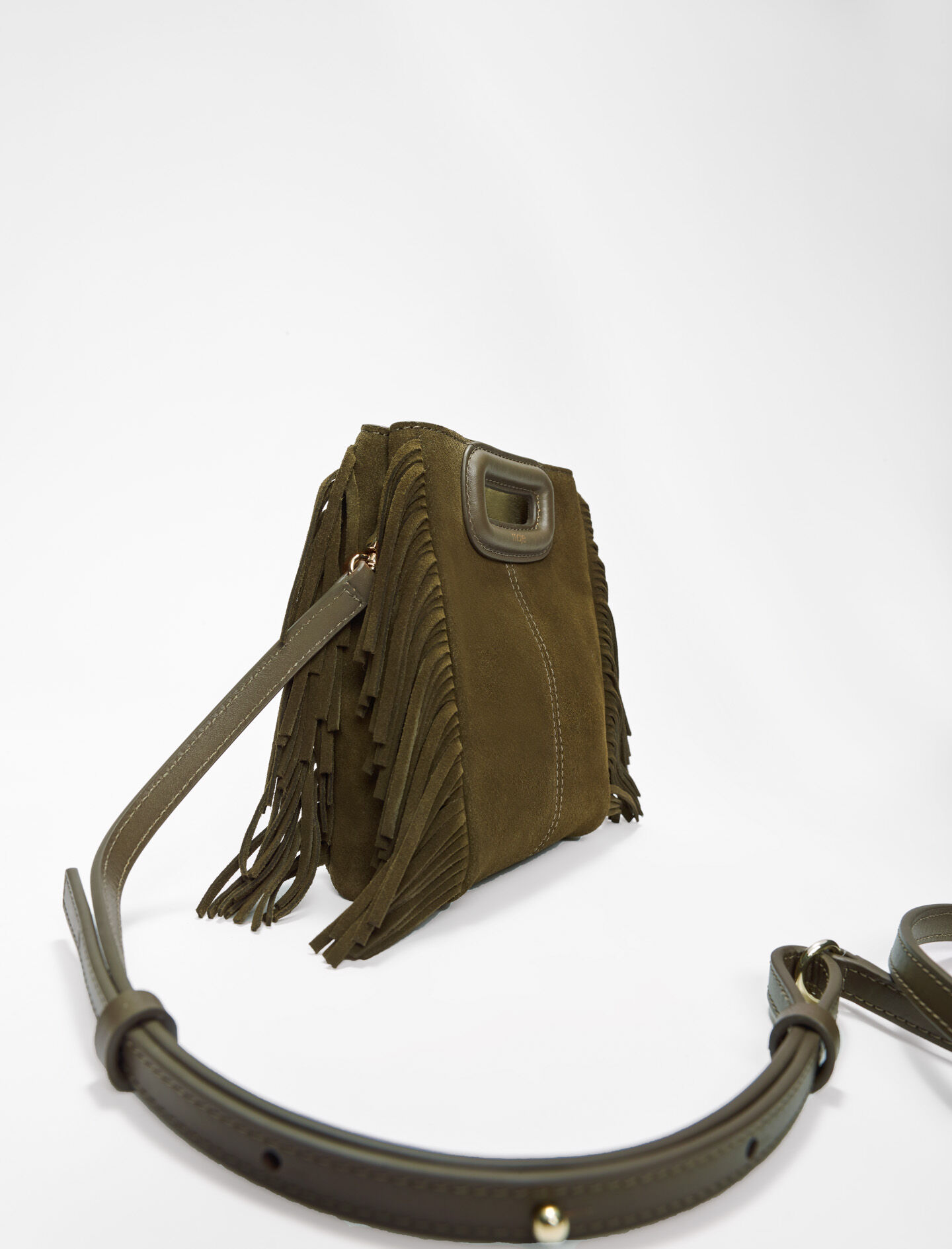M mini bag in suede leather