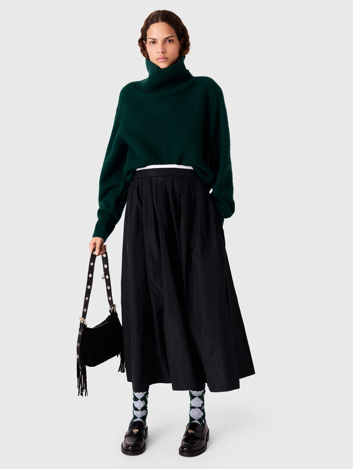maxi skirt with contrast waistband