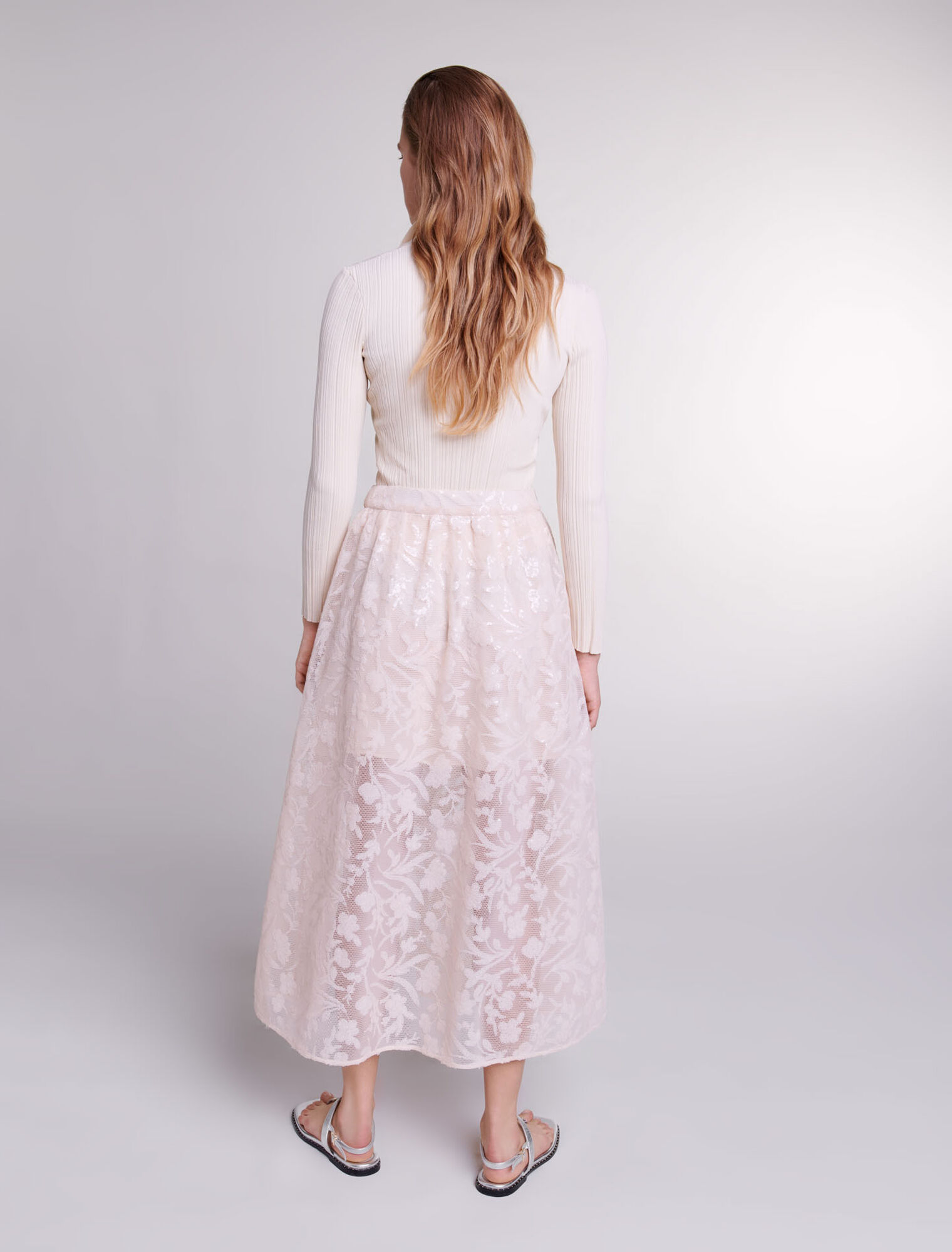 Sequin maxi skirt