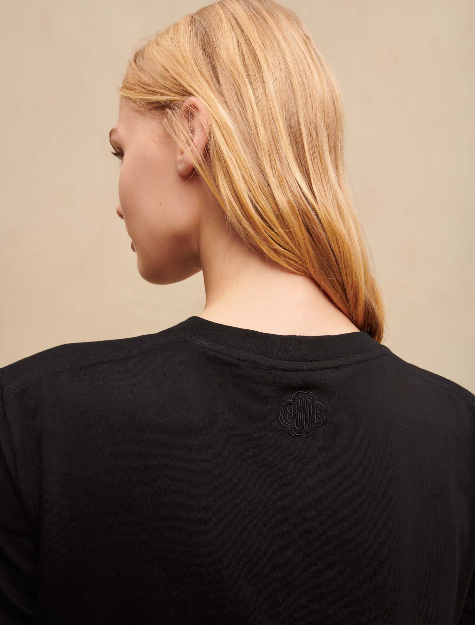 Jersey T-shirt with diamanté