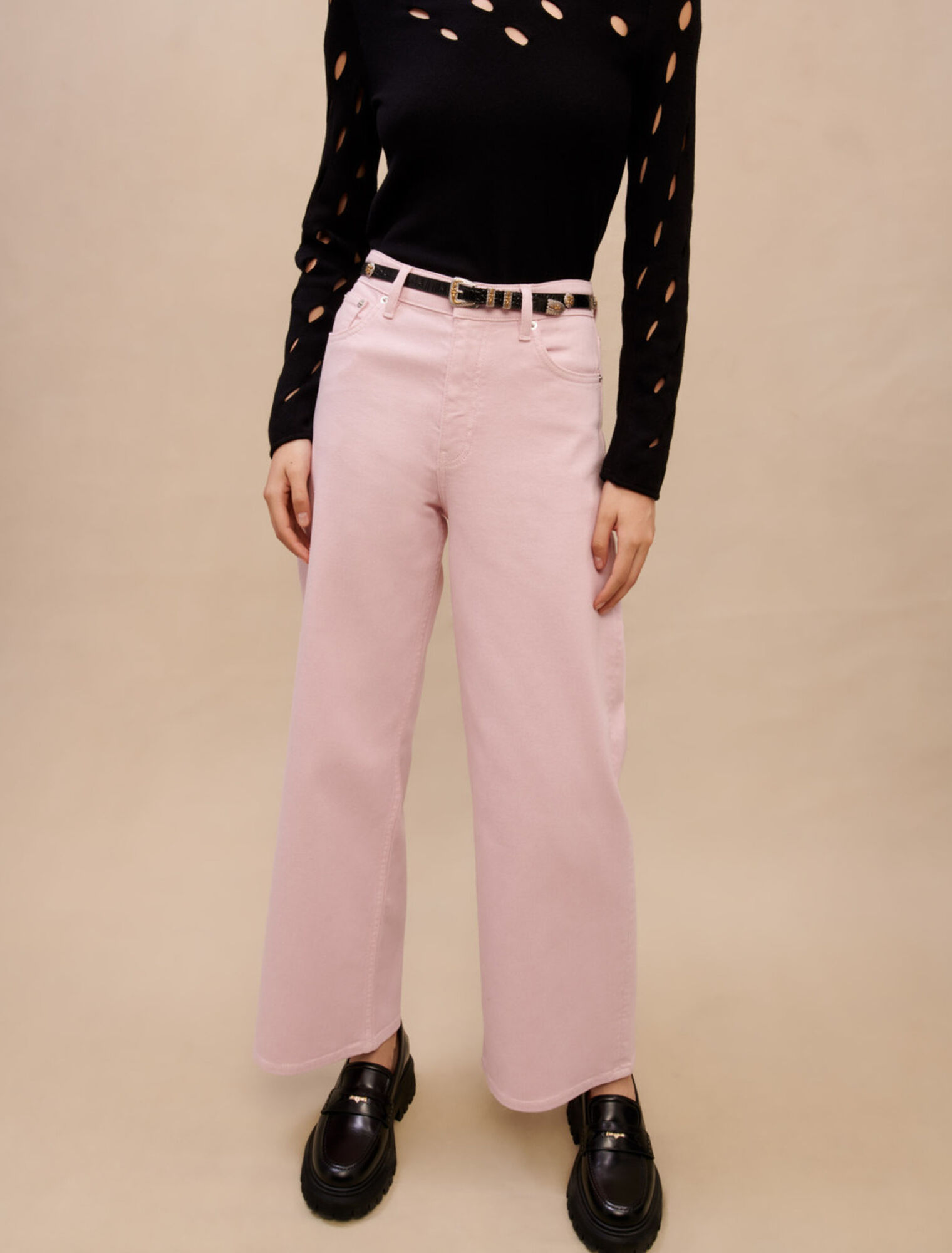 Large pink jeans