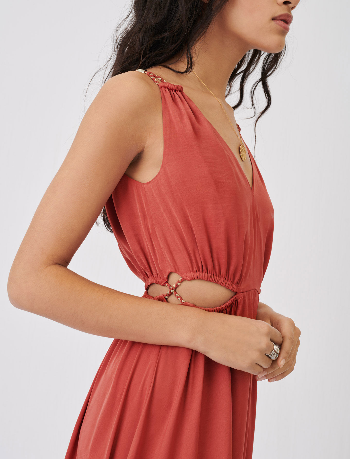 Robe maje terracotta top