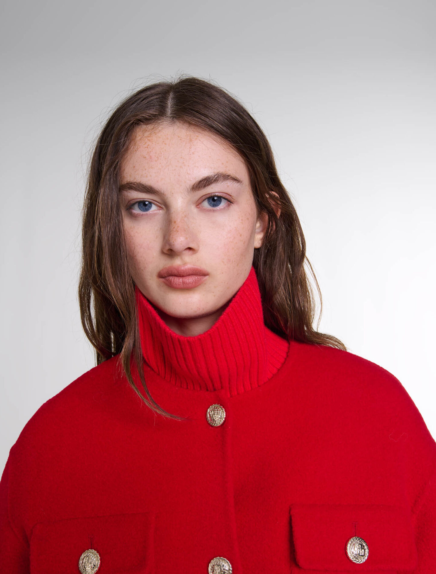 Belted double-faced jacket