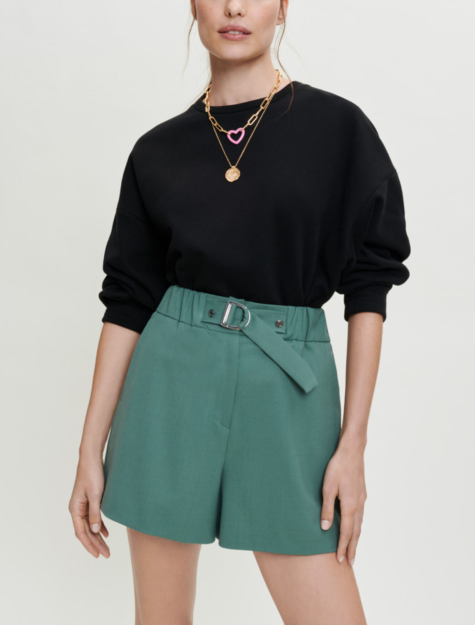 Elasticated tailored shorts