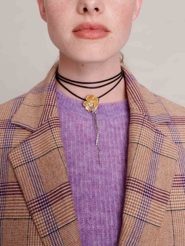 Checked suit jacket