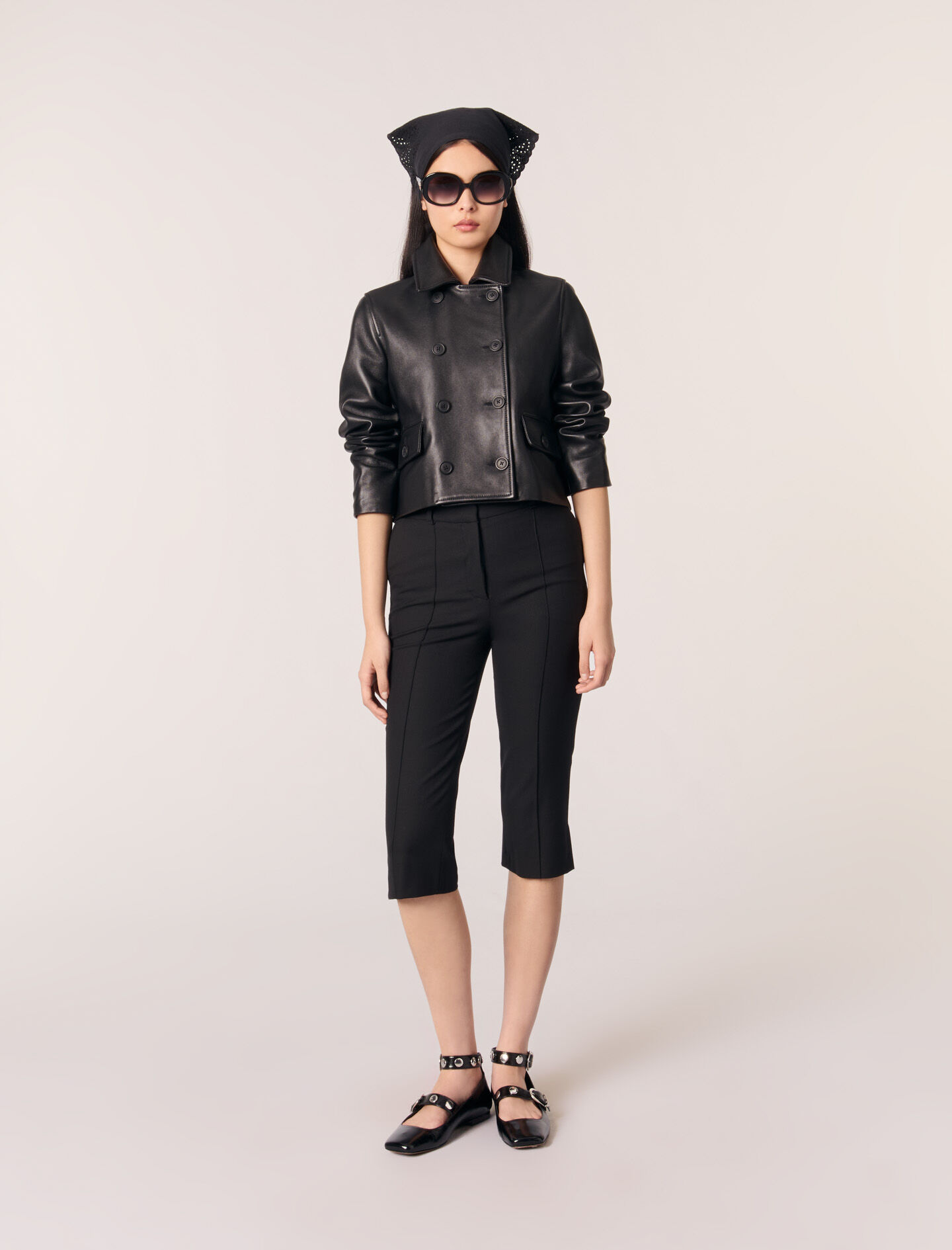 Maje Leather Trousers | Black | FARFETCH