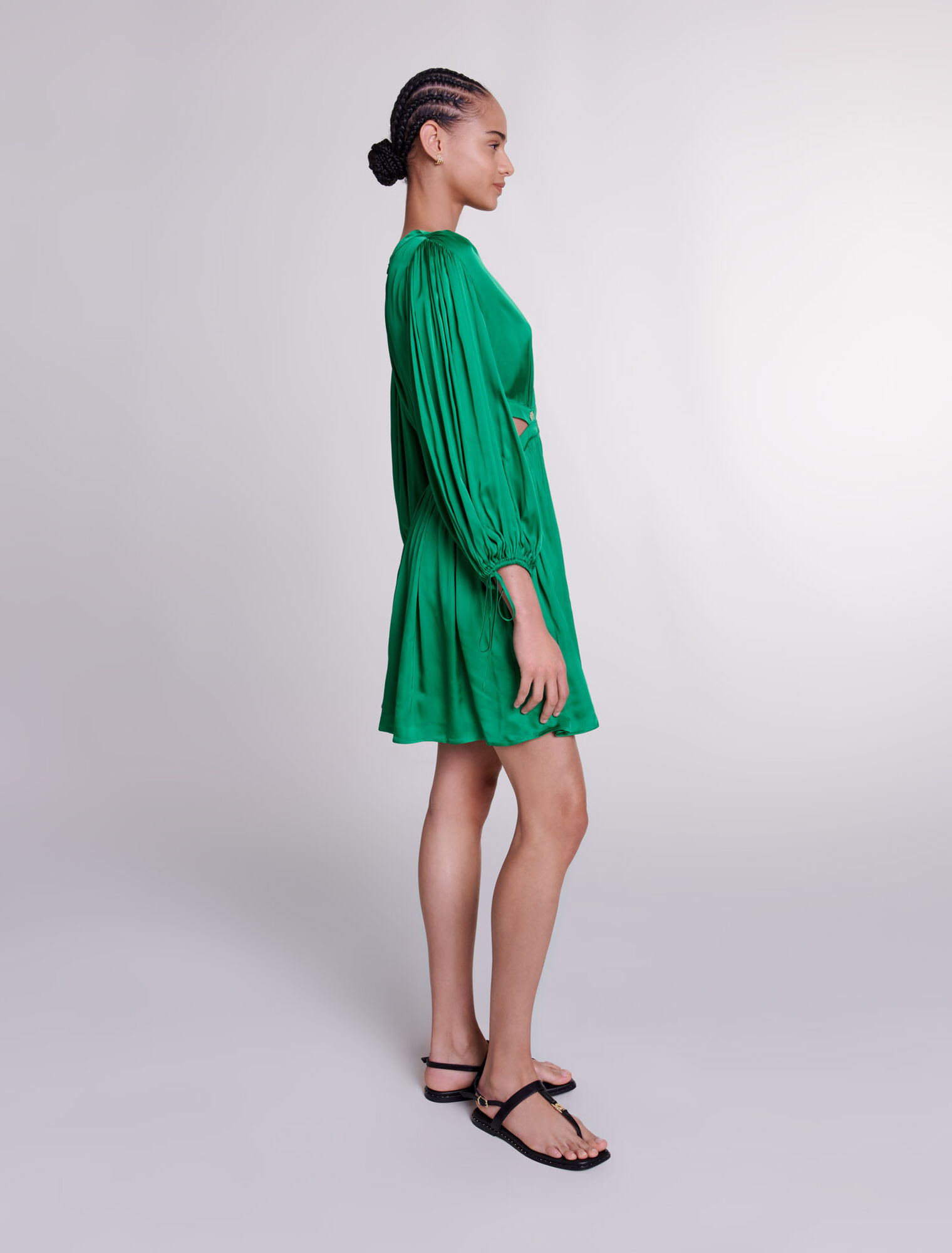 Short satin-look dress