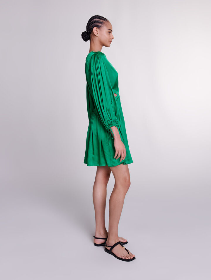 Short satin-look dress