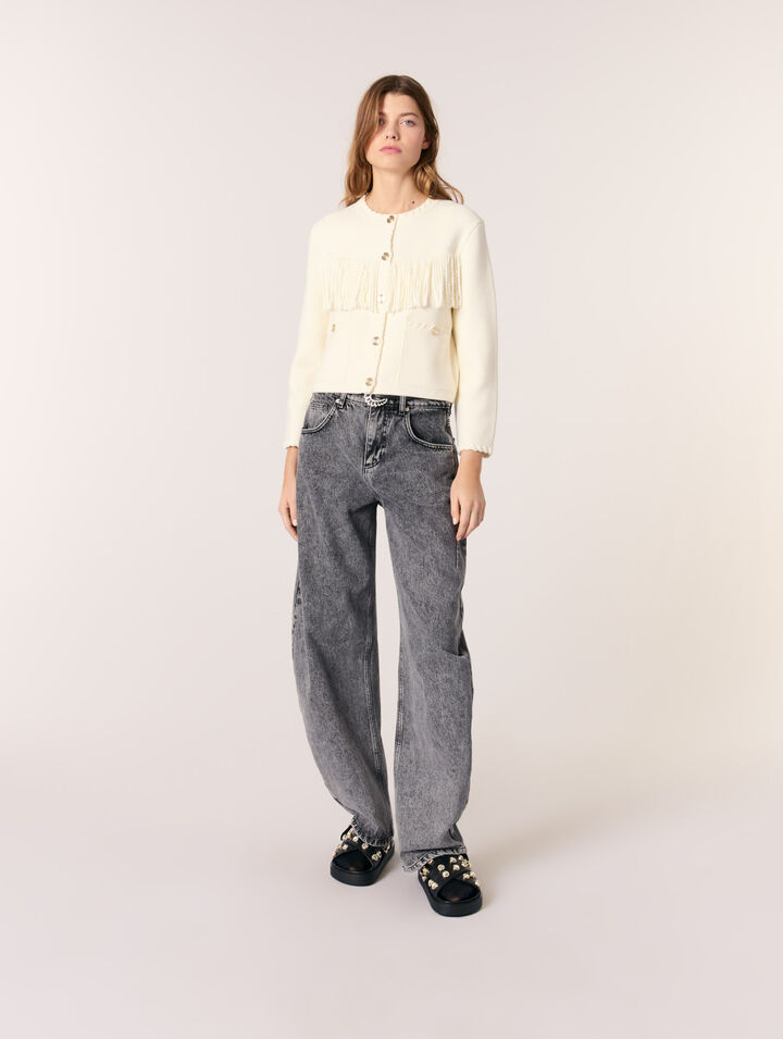 Fringed cardigan