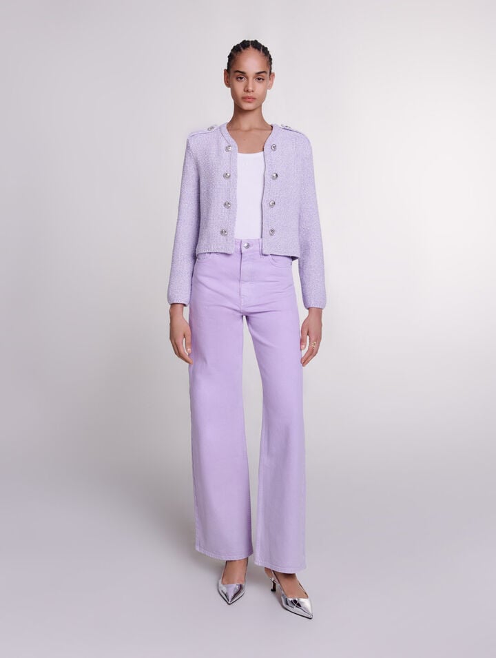 Faded wide-leg jeans