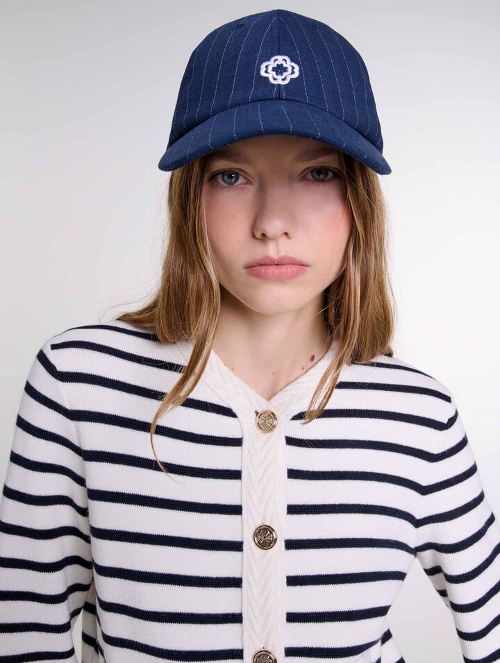 Striped knit cardigan