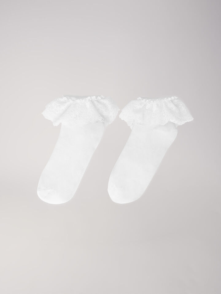 Lace frill socks