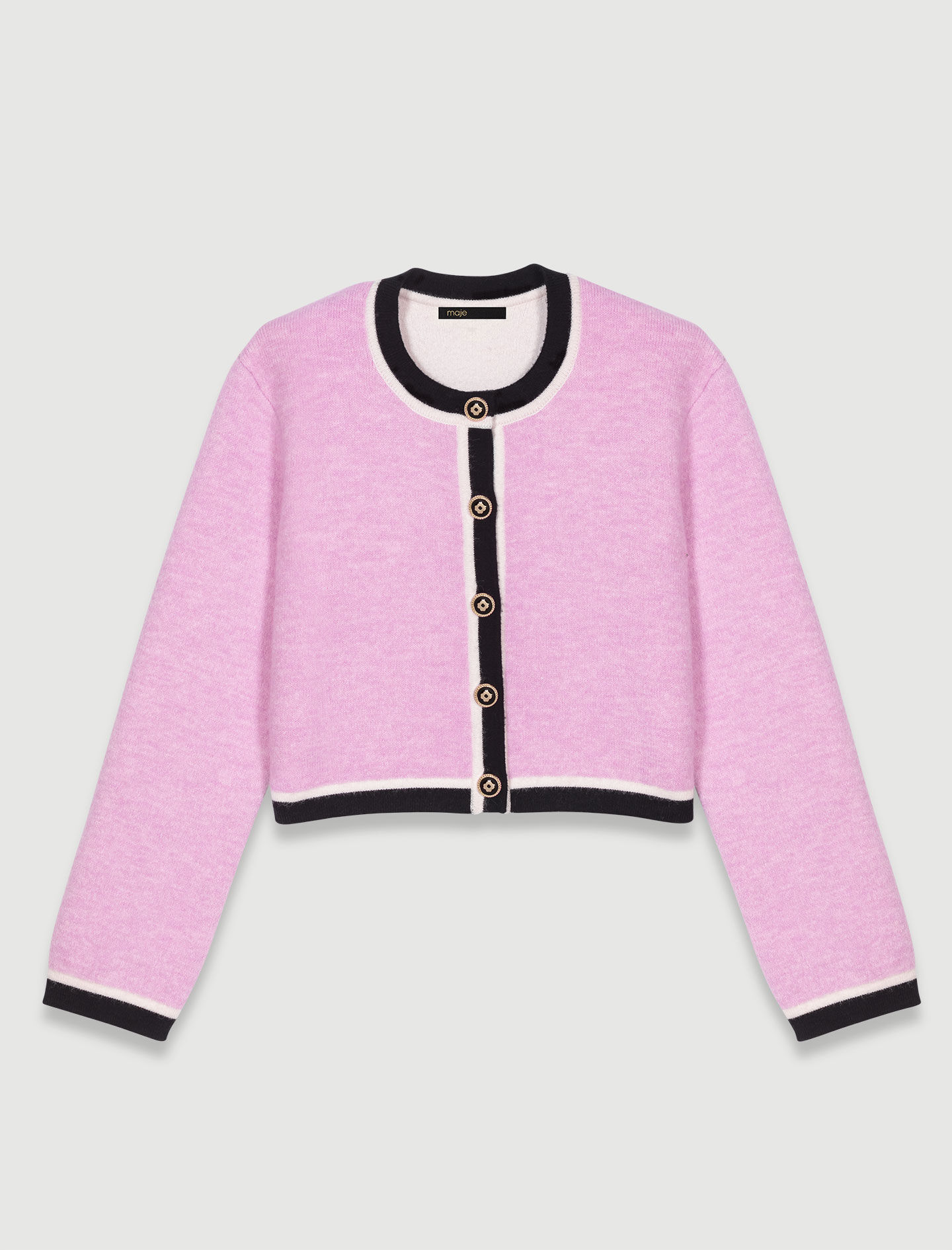 Cropped knit cardigan