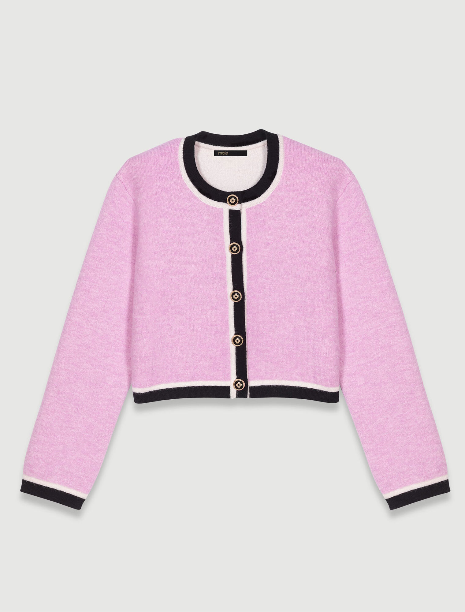 Cropped knit cardigan