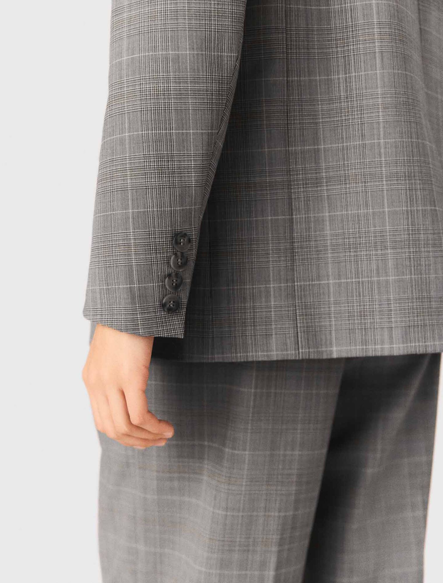 Checked suit jacket
