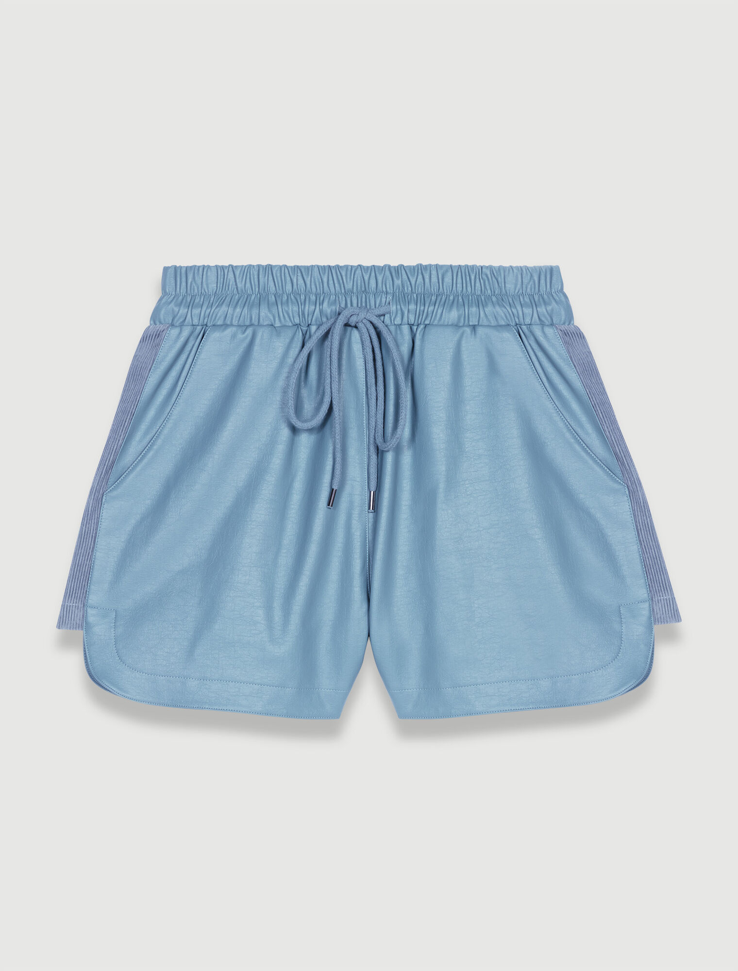 Leather-look shorts