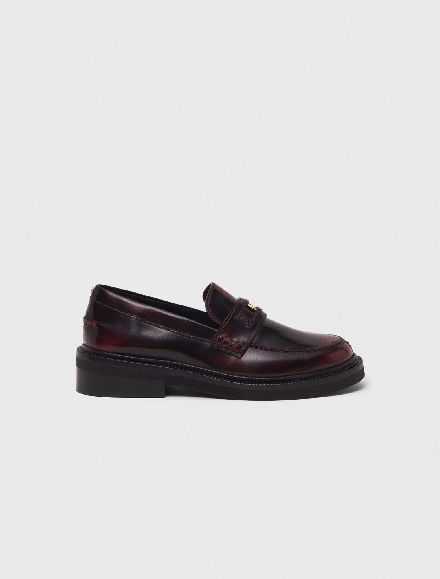 Brushed leather loafers