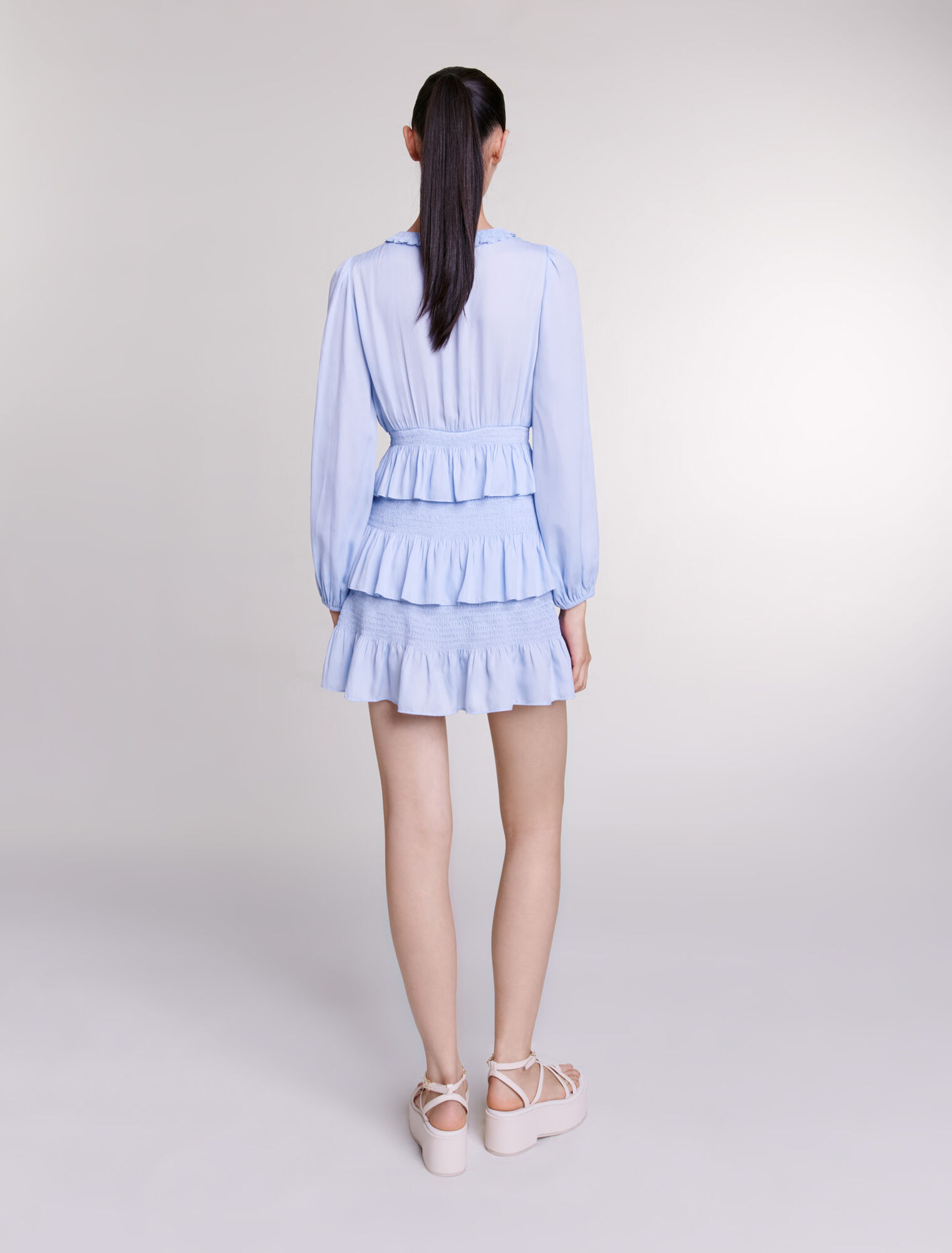 Blue ruffled dress