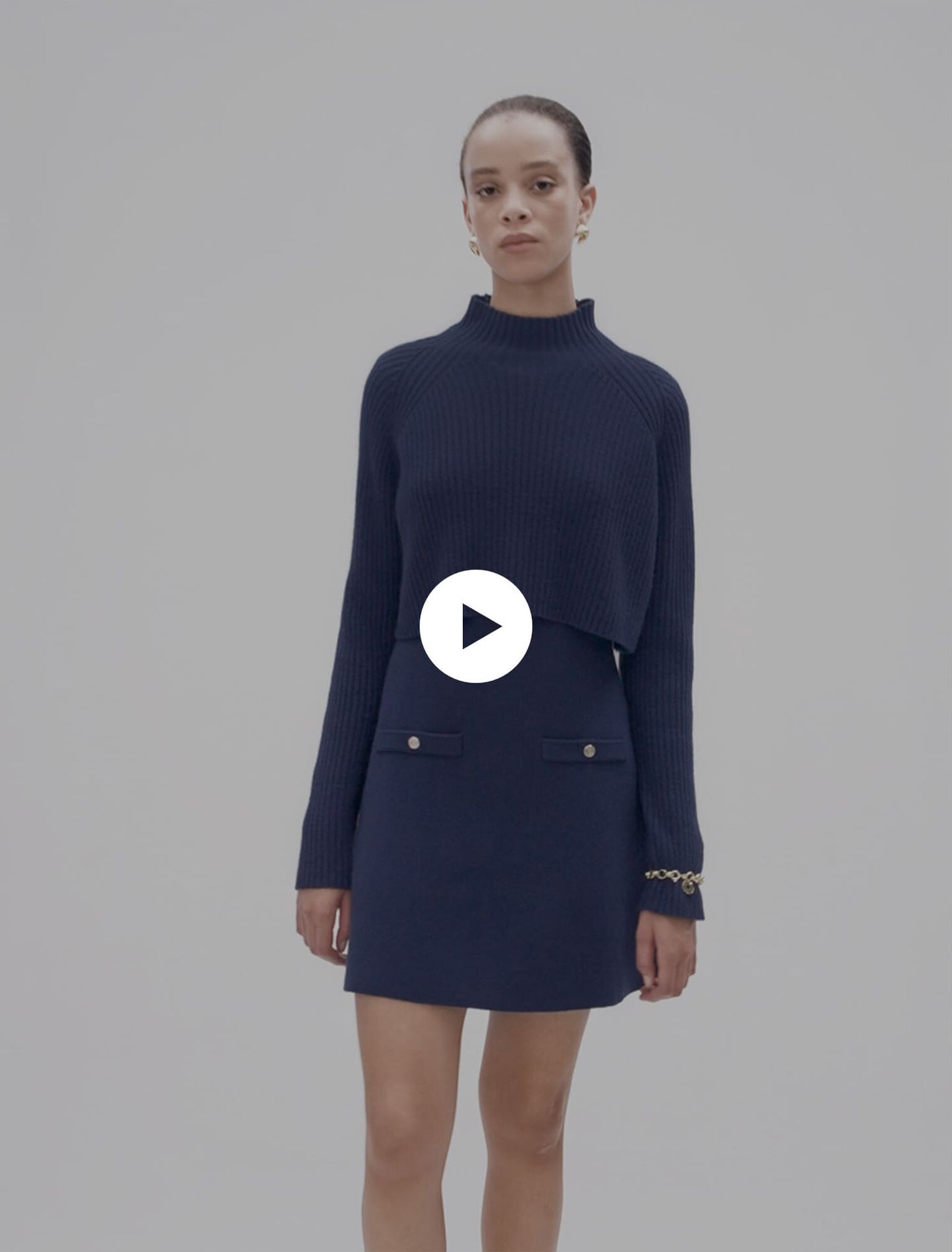 Knit 2-in-1 short dress