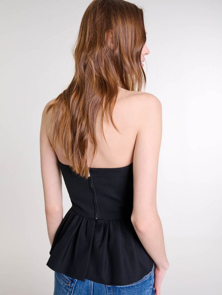 Bustier top with basque