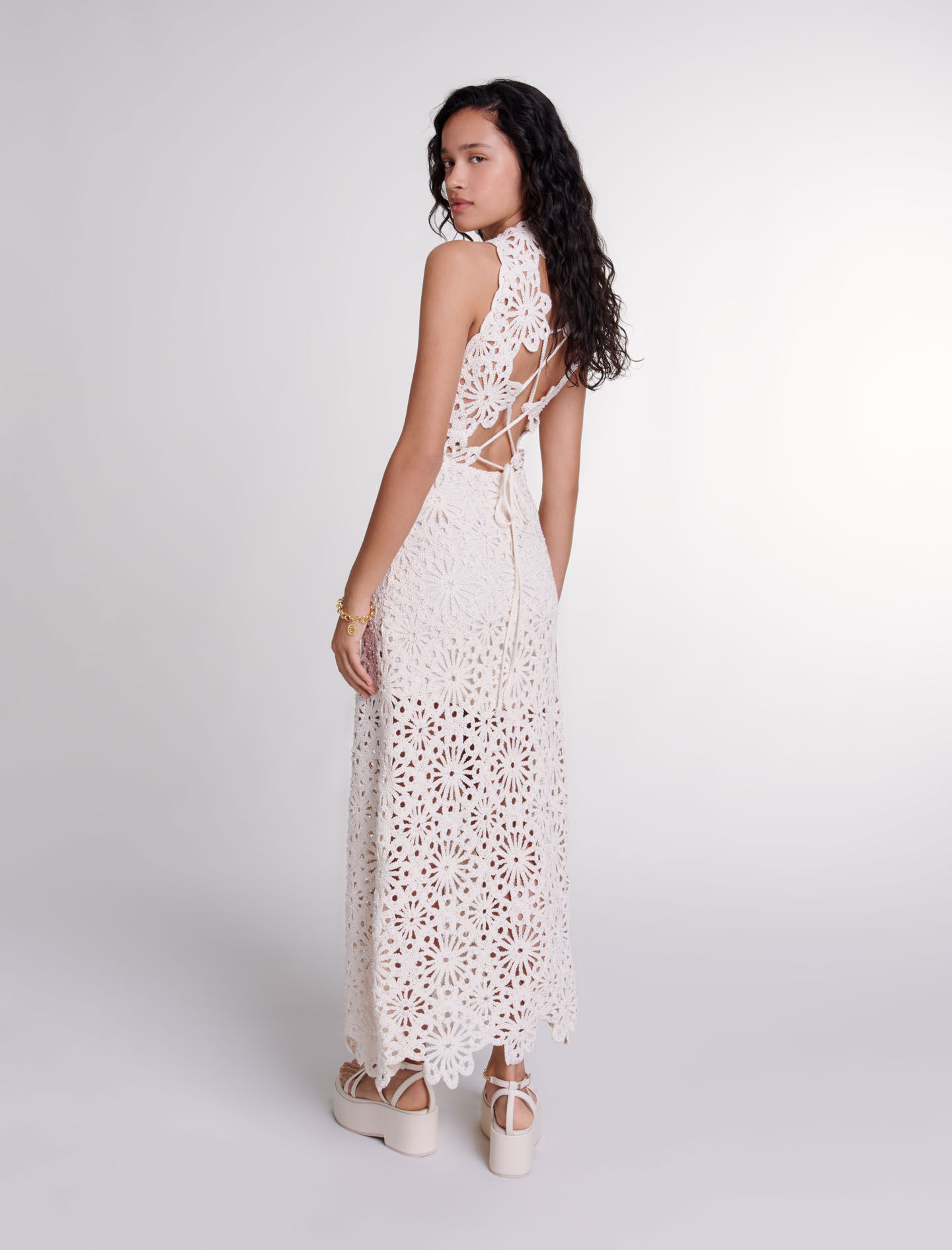 Beaded crochet maxi dress Beaded crochet maxi dress
