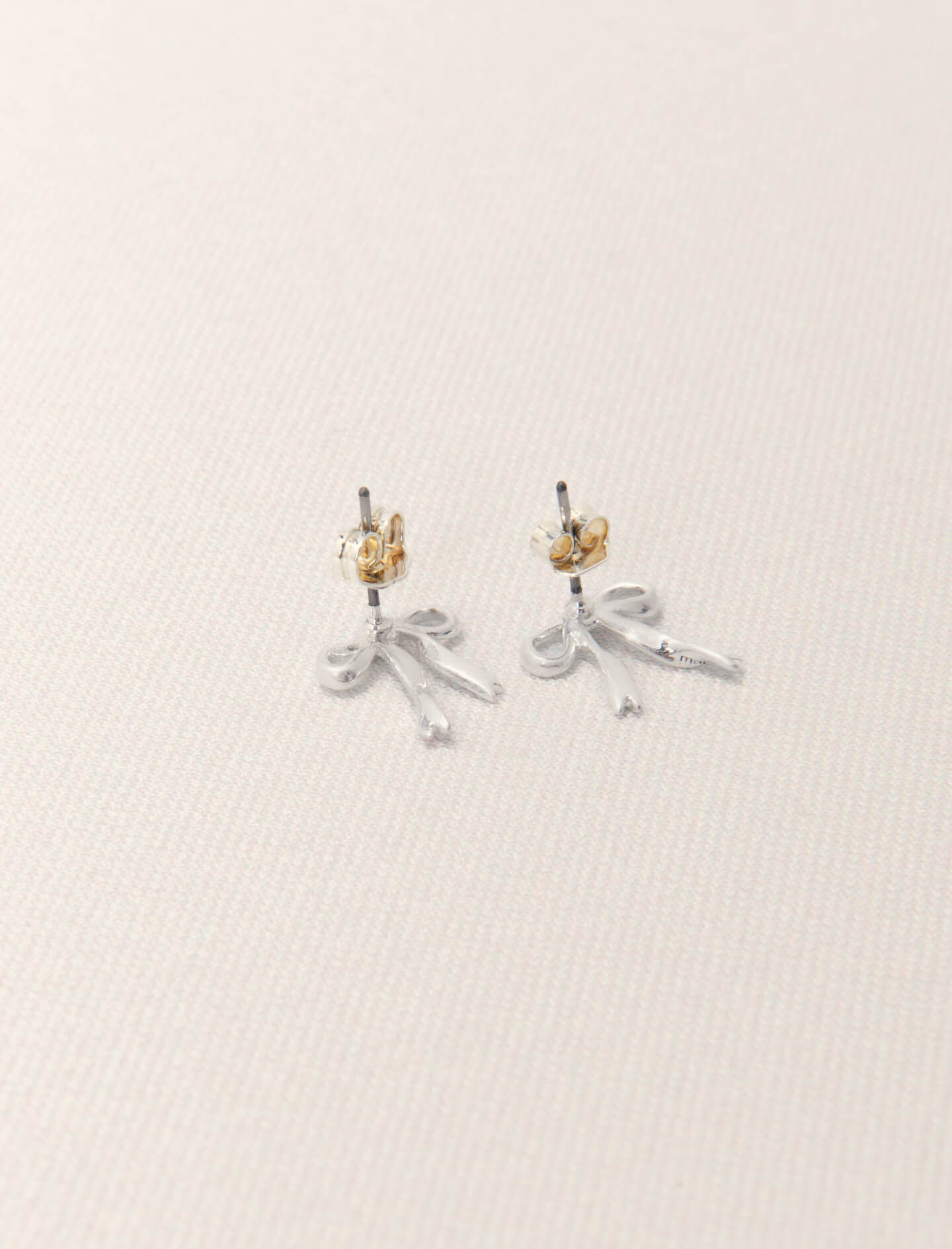【上品】 Small Maje | Women For Gray / Black earrings bow アクセサリー