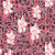 Red flowers lurex print