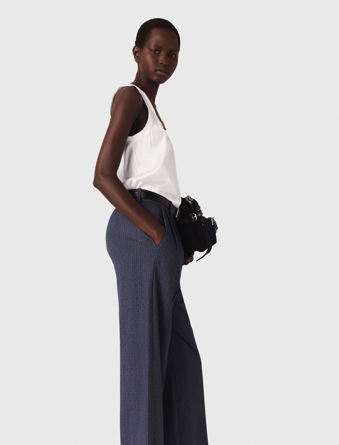 Silk tank top White For Women | Maje