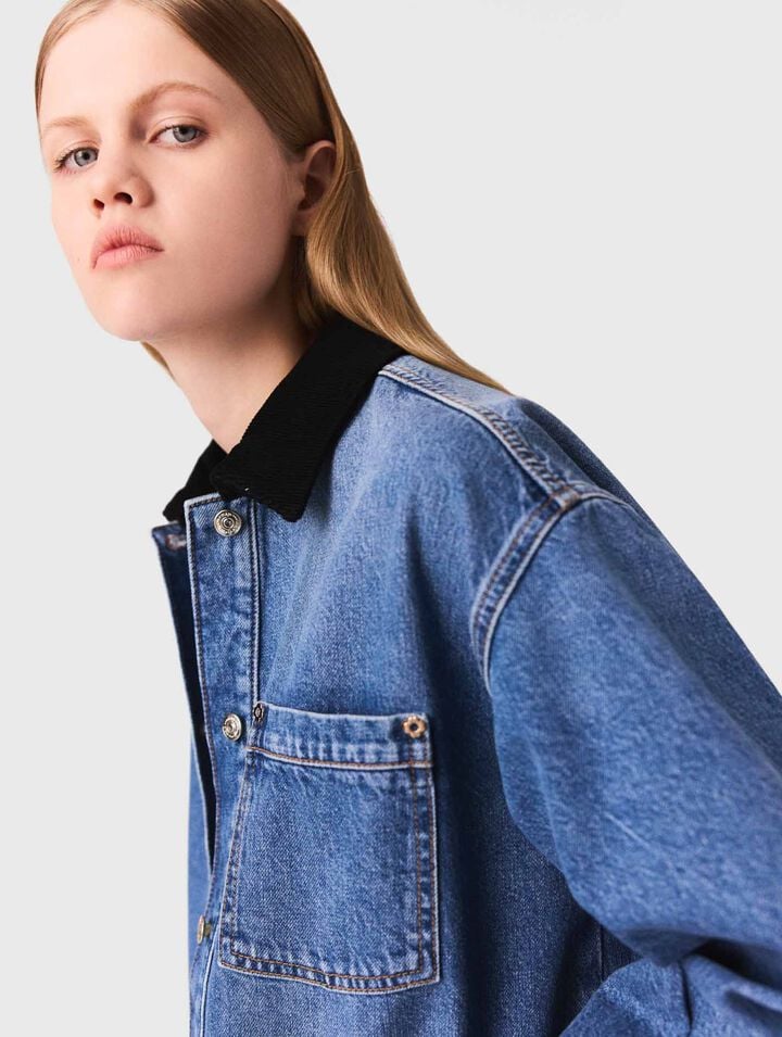 Faded denim jacket